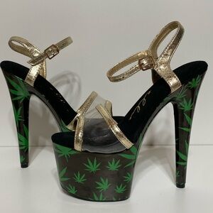 Ellie Shoes 709 Leaf Platform Heel Stilettos Dolls Kill